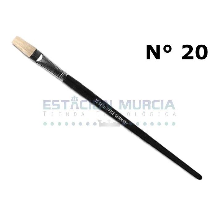 Pincel Cerda Plano N°20 | Trazos Anchos | Pintura | Cerdas Naturales