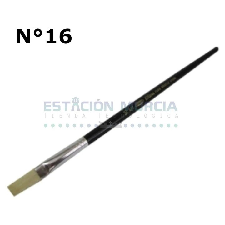 Pincel Cerda Plano N°16 | Trazos Anchos | Pintura | Cerdas Naturales