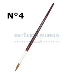 Pincel pelo camello N°4 | Acuarela | Acrílico | Detalles | Precisión
