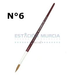 Pincel pelo camello N°6 | Acuarela | Acrílico | Detalles | Precisión