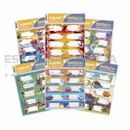 Etiquetas Escolares Niño Fantasía Adetec | Personalizadas | Divertidas