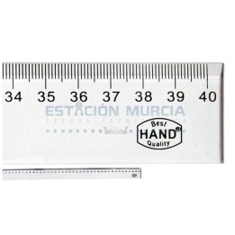 Regla Plástica 40cm Transparente | Medición Precisa |Resistente