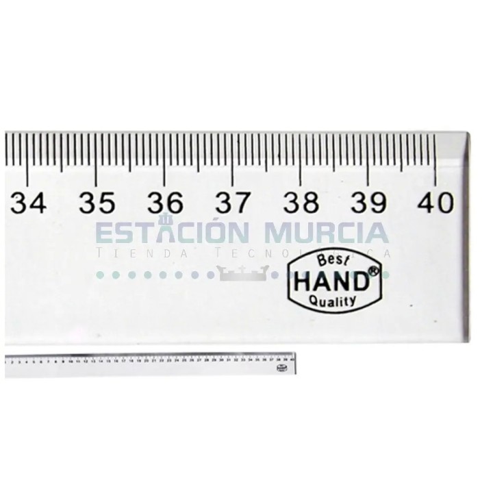 Regla Plástica 40cm Transparente | Medición Precisa |Resistente