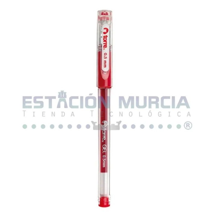 Lápiz Gel Rojo 0.5mm Torre | Escritura Elegante | Trazo Fino