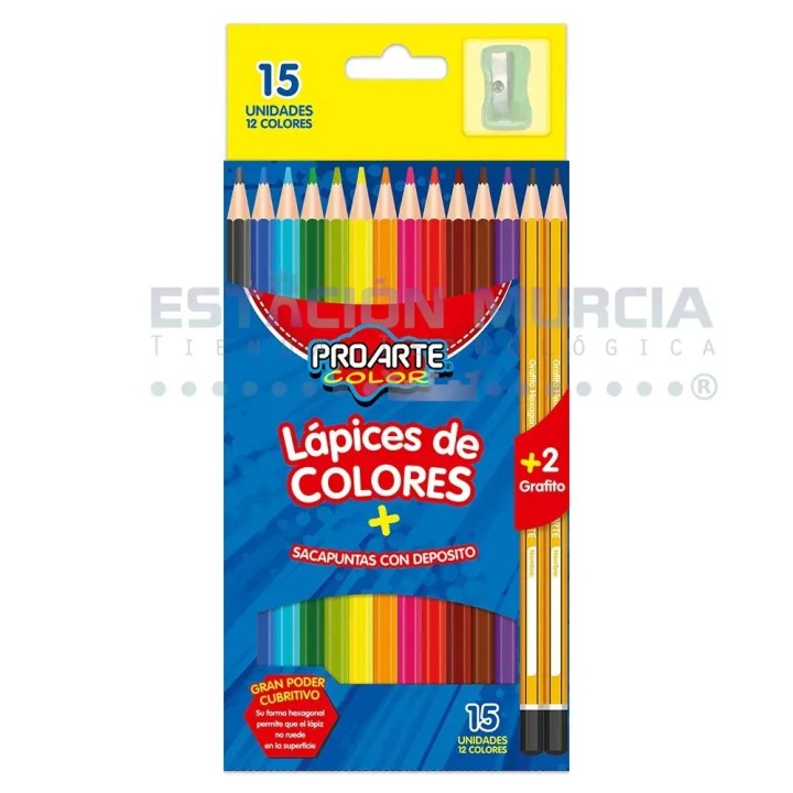 Lápices de Colores Proarte 12 Colores + Regalo | Colores Vibrantes