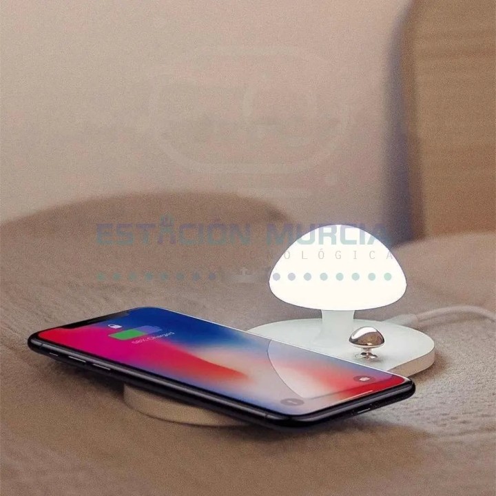 Cargador Inalámbrico Baseus Mushroom Lámpara Led | Carga Inalámbrica