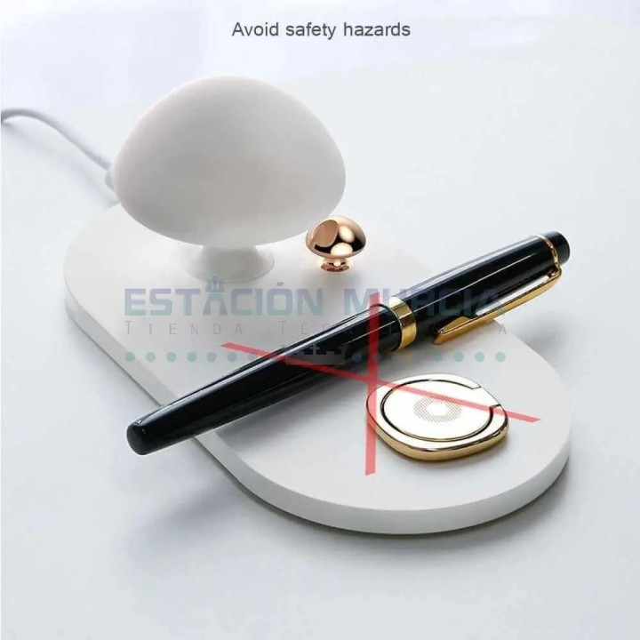 Cargador Inalámbrico Baseus Mushroom Lámpara Led | Carga Inalámbrica