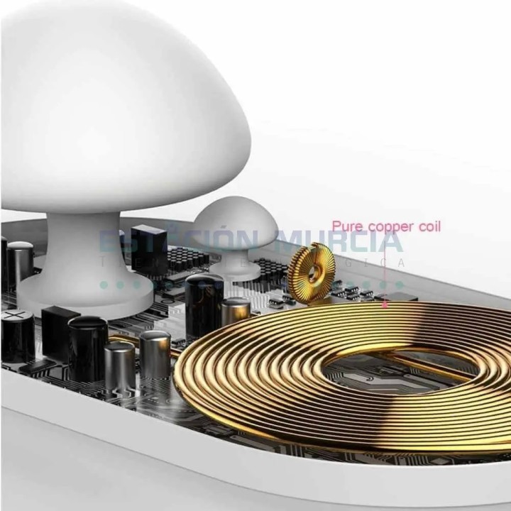 Cargador Inalámbrico Baseus Mushroom Lámpara Led | Carga Inalámbrica