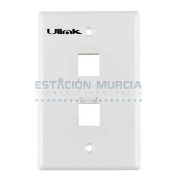 Placa Frontal Doble Tipo 120 | Jacks RJ45 | CAT 5e | Cat6