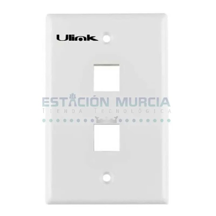 Placa Frontal Doble Tipo 120 | Jacks RJ45 | CAT 5e | Cat6