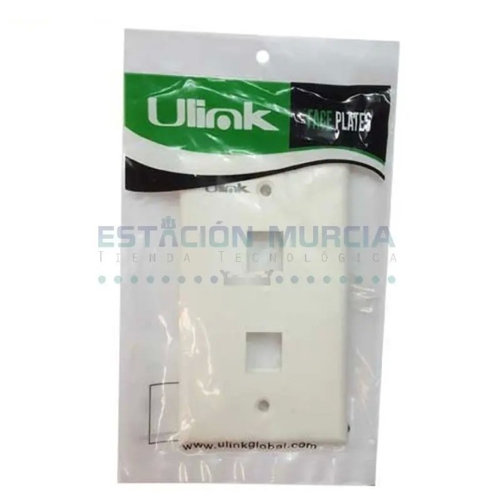 Placa Frontal Doble Tipo 120 | Jacks RJ45 | CAT 5e | Cat6