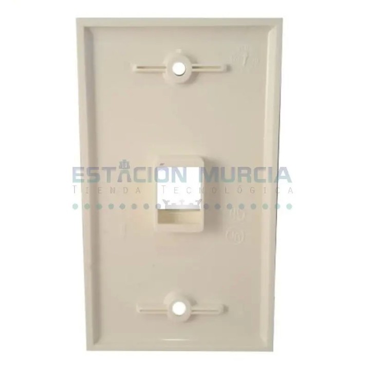 Placa Frontal Simple Tipo 120 | Jacks RJ45 | CAT 5e | Cat6