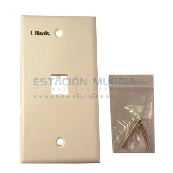 Placa Frontal Simple Tipo 120 | Jacks RJ45 | CAT 5e | Cat6