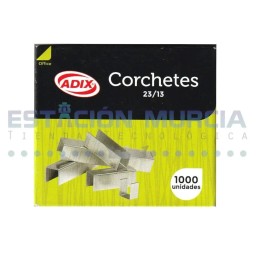 Caja Corchetes 23/13 de 1000u ADIX | Trabajo Pesado | 100 Hojas
