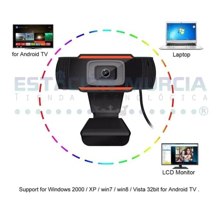 Webcam USB HD 1000 x 720p | Videollamadas Nítidas | Micrófono