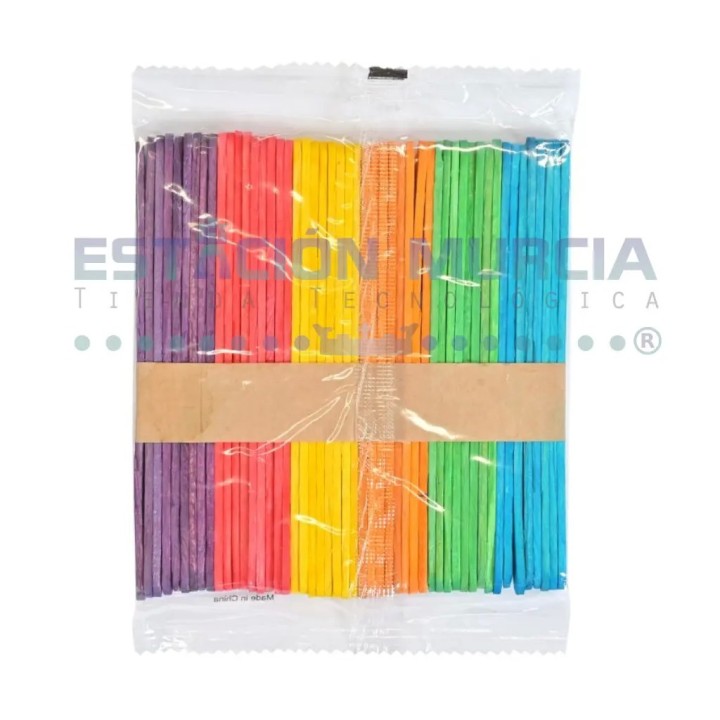 Palitos de Helado de Colores | 25 Unidades | Creatividad Vibrante
