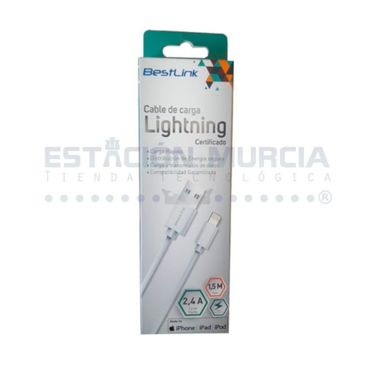 Cable para iPhone Lightning Certificado MFI 2.4A  iPhone | iPad