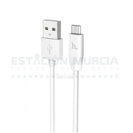 Cable Micro-USB 2.4A Carga Rápida - Blanco, 1 Metro