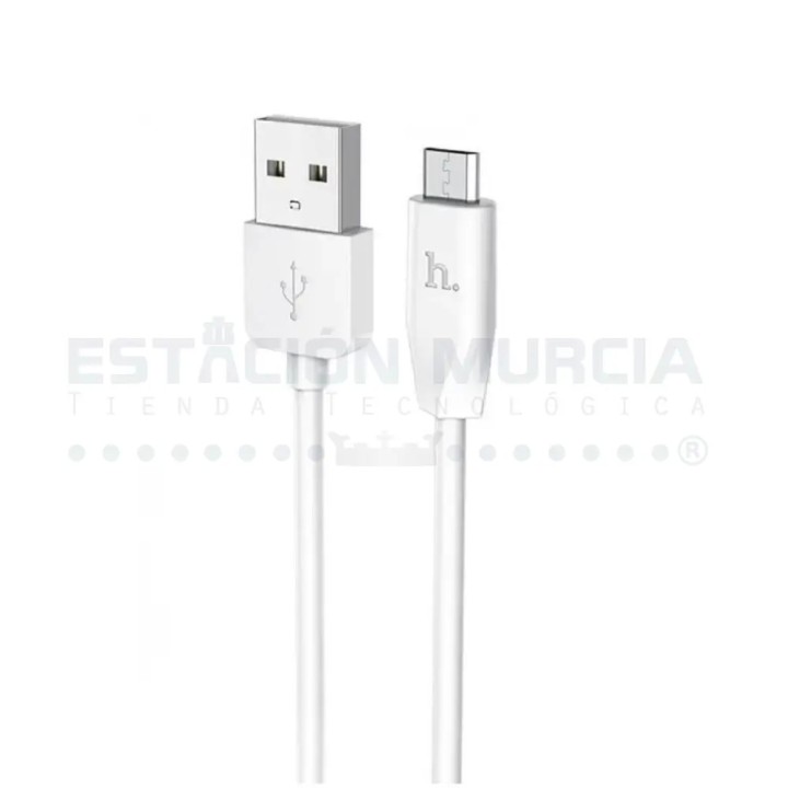 Cable Micro-USB 2.4A Carga Rápida - Blanco, 1 Metro