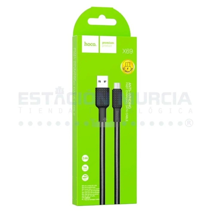 Cable Micro-USB 2.4A Trenzado - Carga Rápida y Duradero