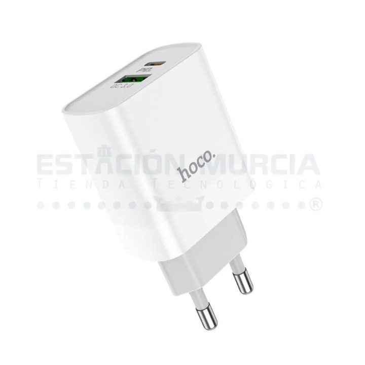 Cargador 20W PD3.0/QC3.0 - Doble Puerto USB y Tipo C, Carga Rápida, Seguro