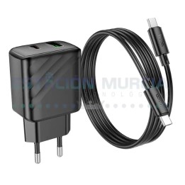 Cargador Rápido 30W USB-C y USB-A + Cable Tipo-C