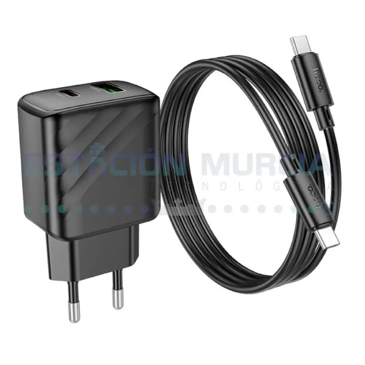 Cargador Rápido 30W USB-C y USB-A + Cable Tipo-C