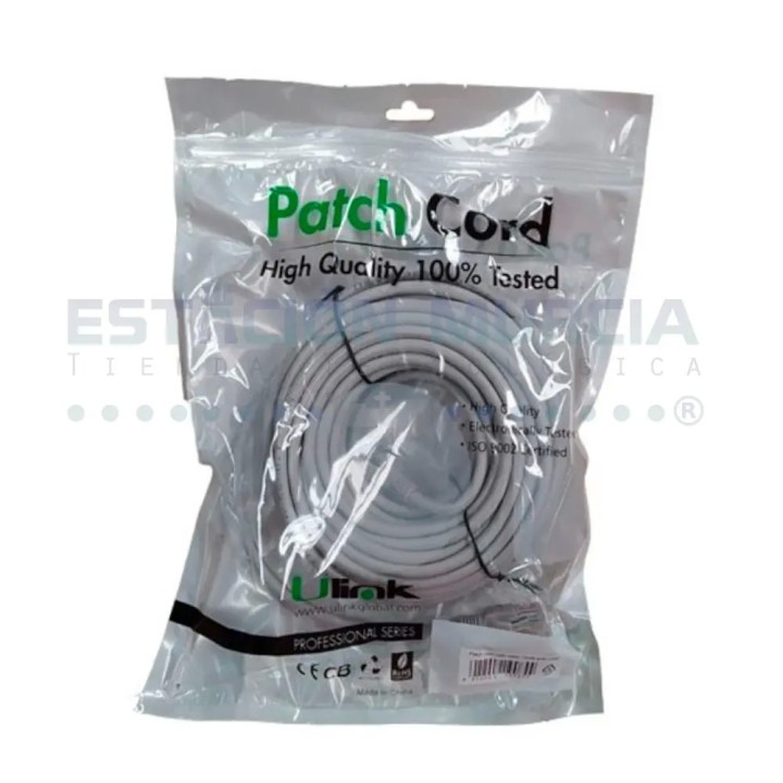 Patch Cord Cat6 UTP 10 Metros Ulink - 1 Gbps, 24 AWG